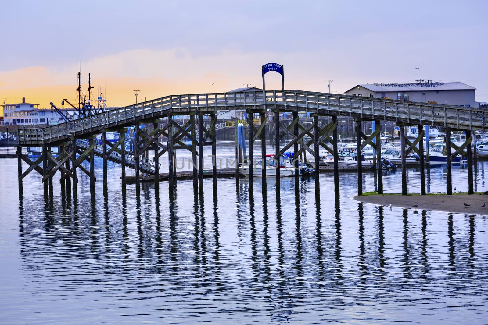 Wooden Bridge Westport Grays Harbor Puget Sound Washington State Pacific Northwest