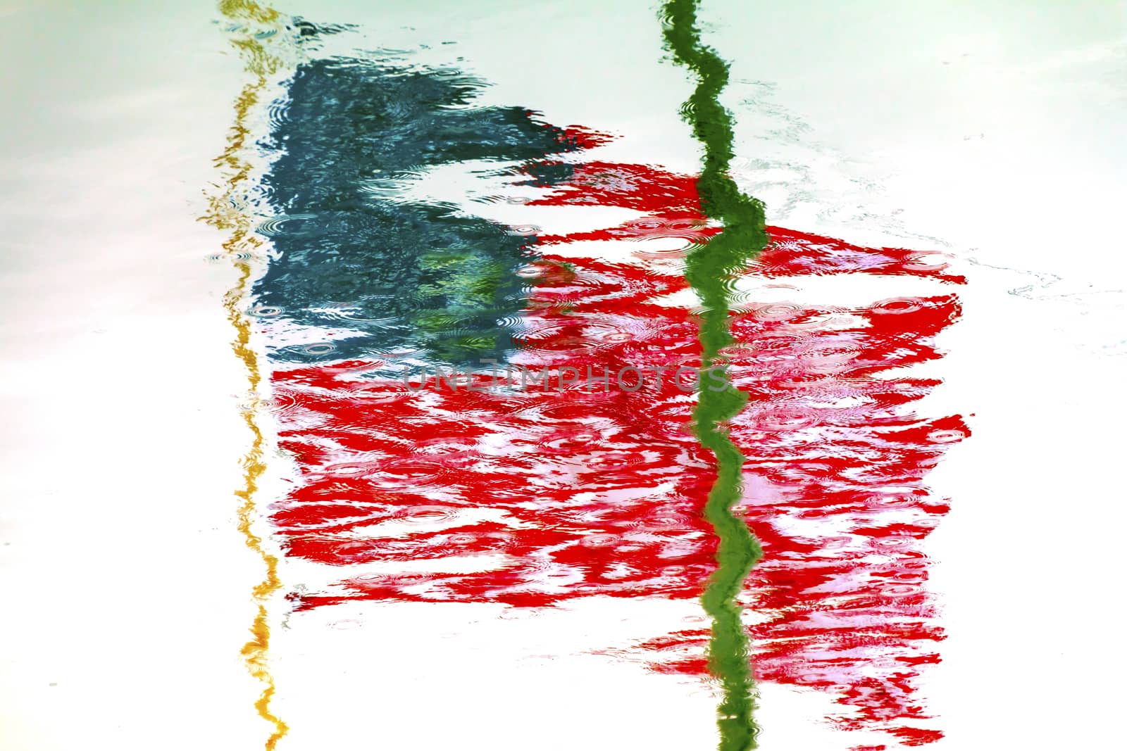 American Flag Reflection Abstract Westport Grays Harbor County Puget Sound Washington State Pacific Northwest