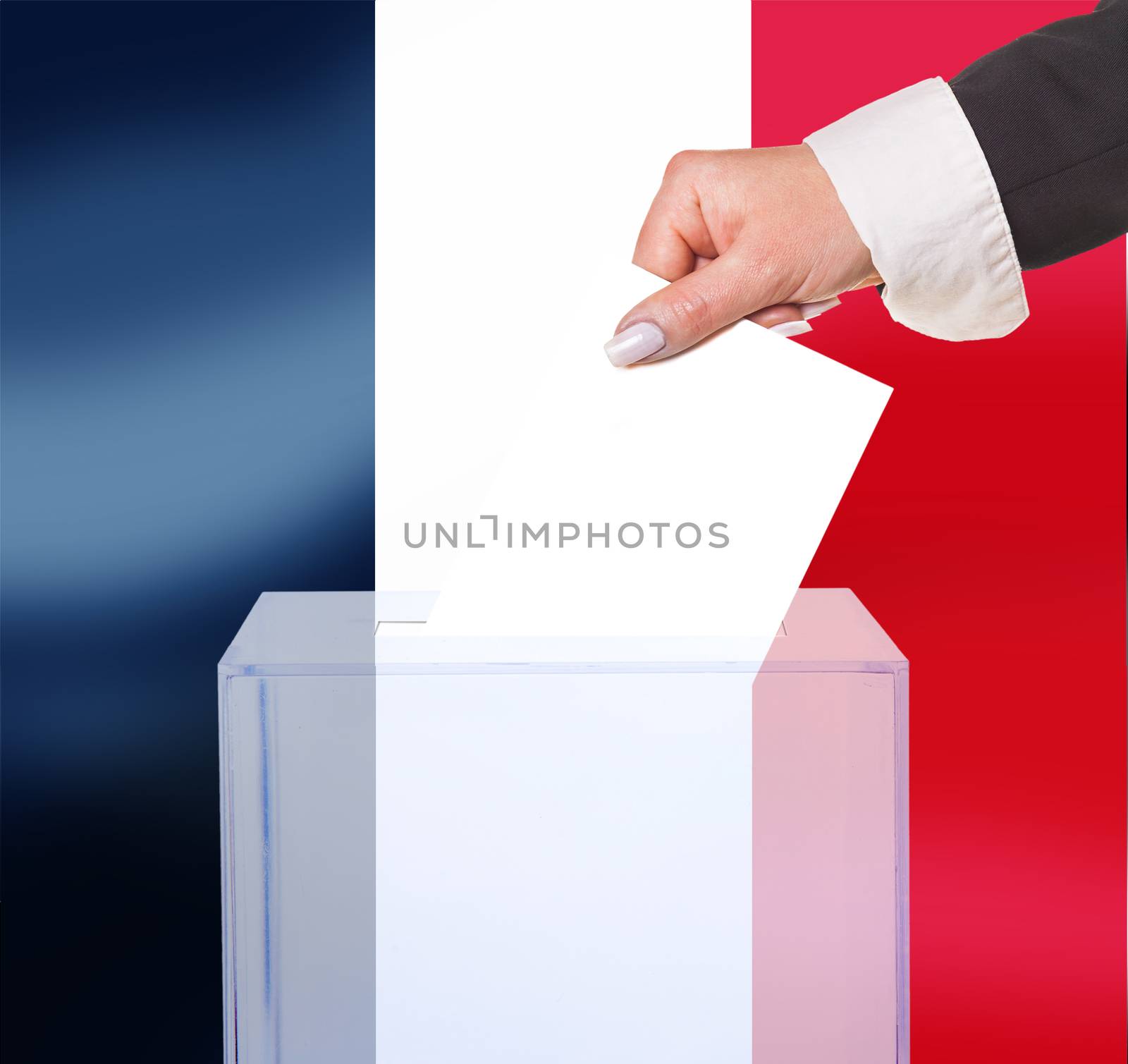 electoral vote by ballot, under the France flag