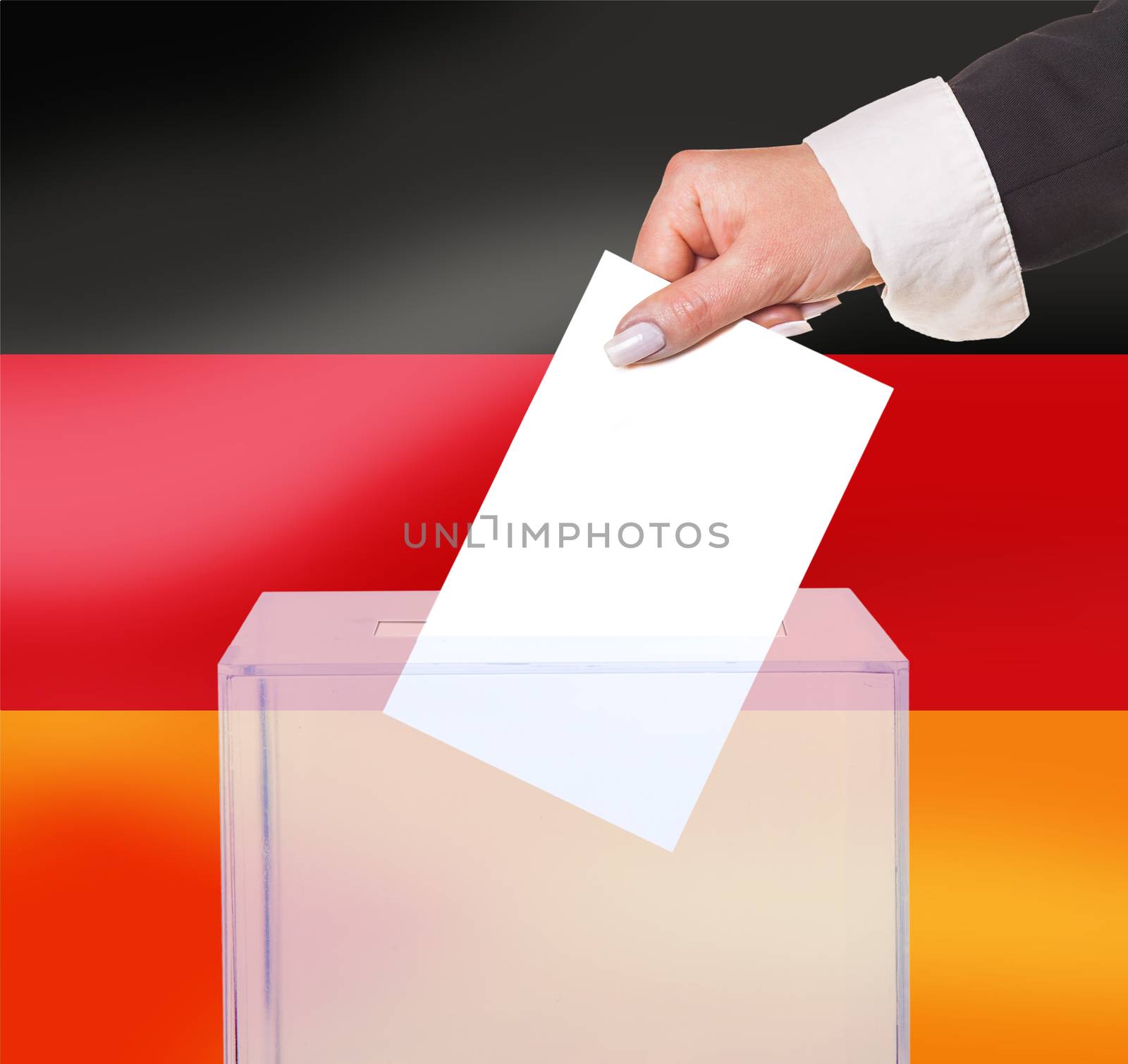 electoral vote by ballot, under the Germany flag
