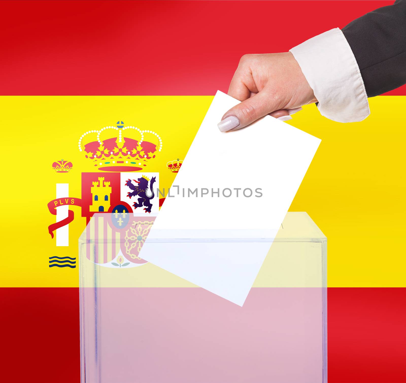 electoral vote by ballot, under the Spain flag