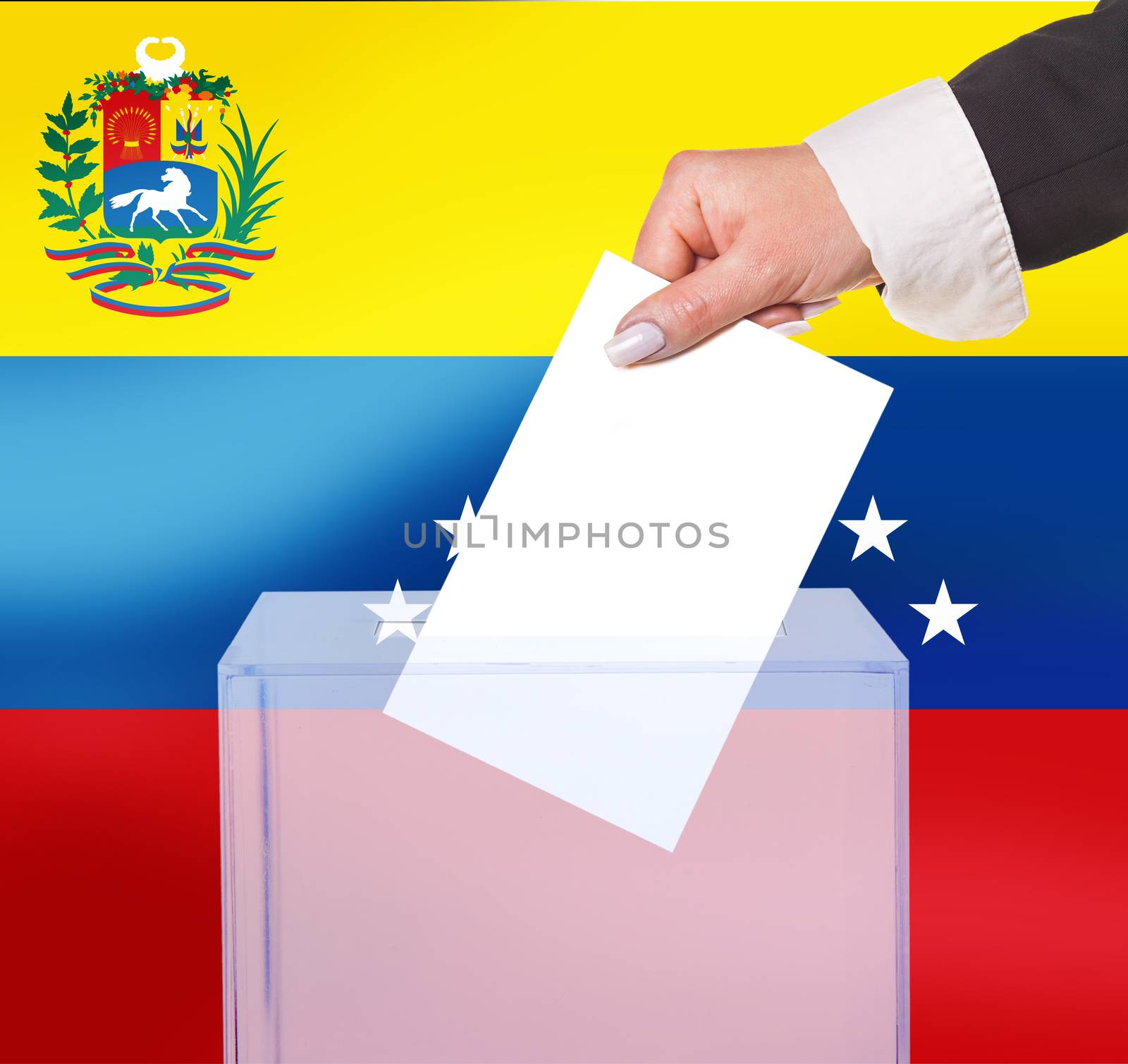 electoral vote by ballot, under the Venezuela flag