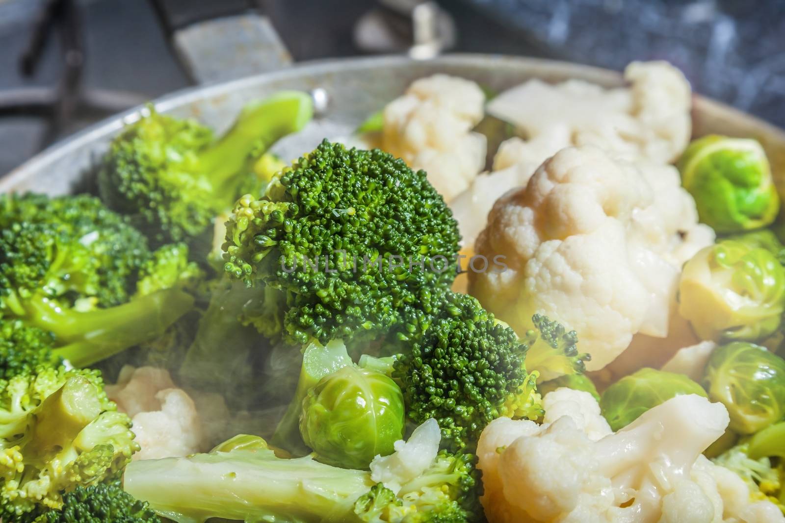 preparation of a dish of broccoli, diet healthy food background