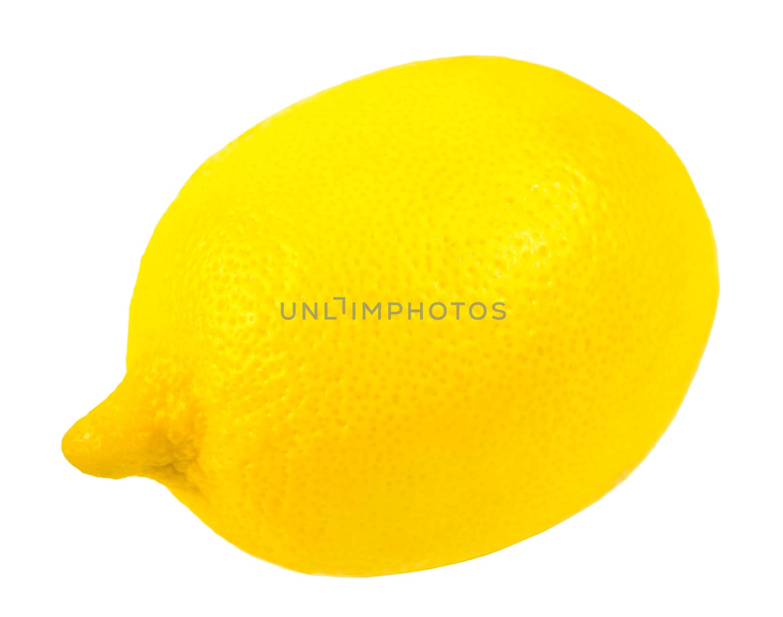 ripe lemon isolated on a white background