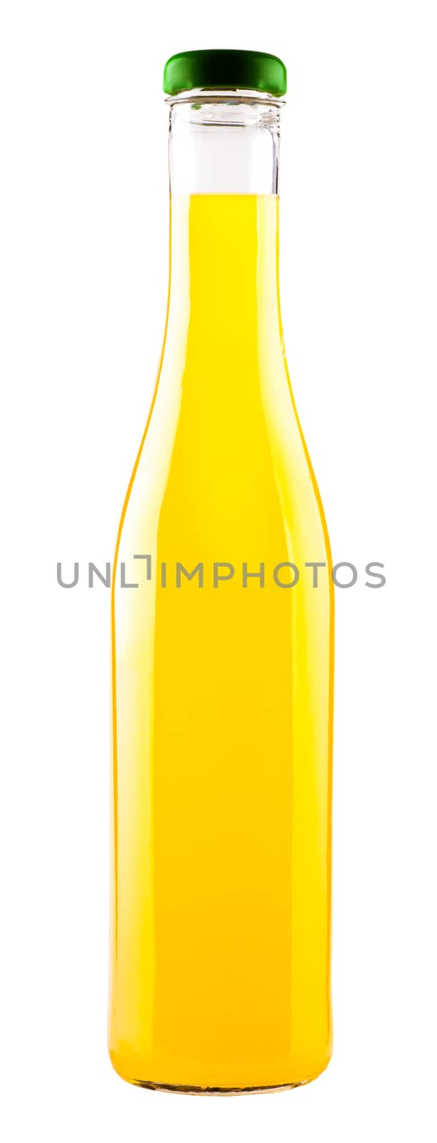 drink in a glass bottle isolated on white background