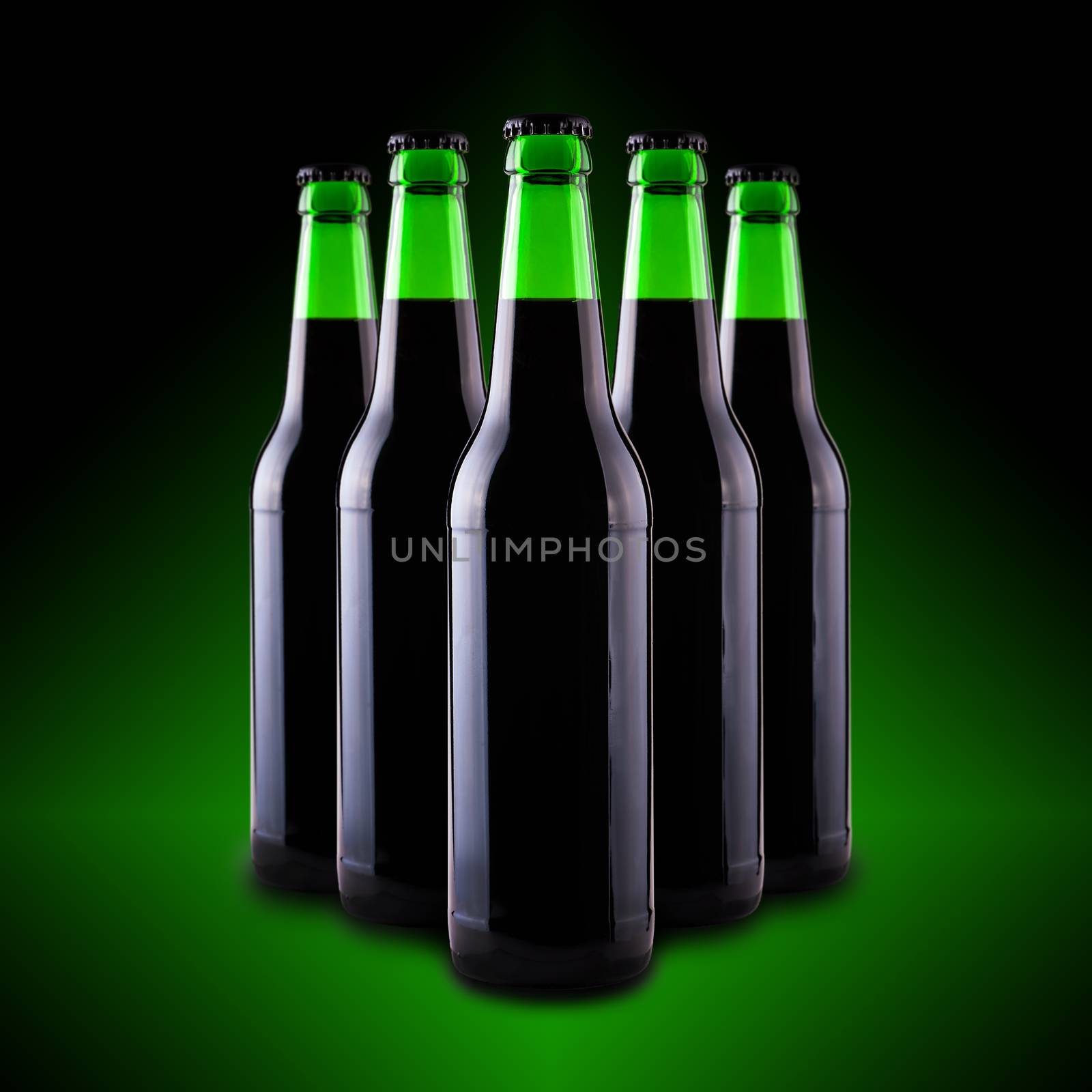 beer in glass bottles by MegaArt