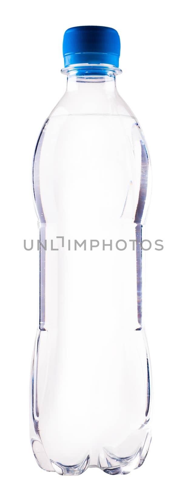 water in a plastic bottle isolated on a white background