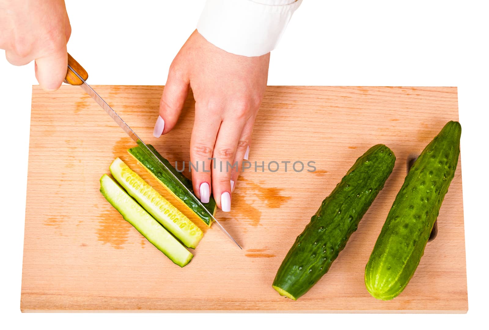 cook sliced fresh cucumber  by MegaArt