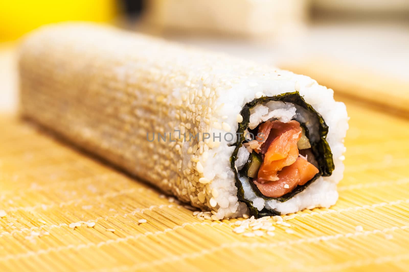 fresh cooked rolls close-up on a wooden board