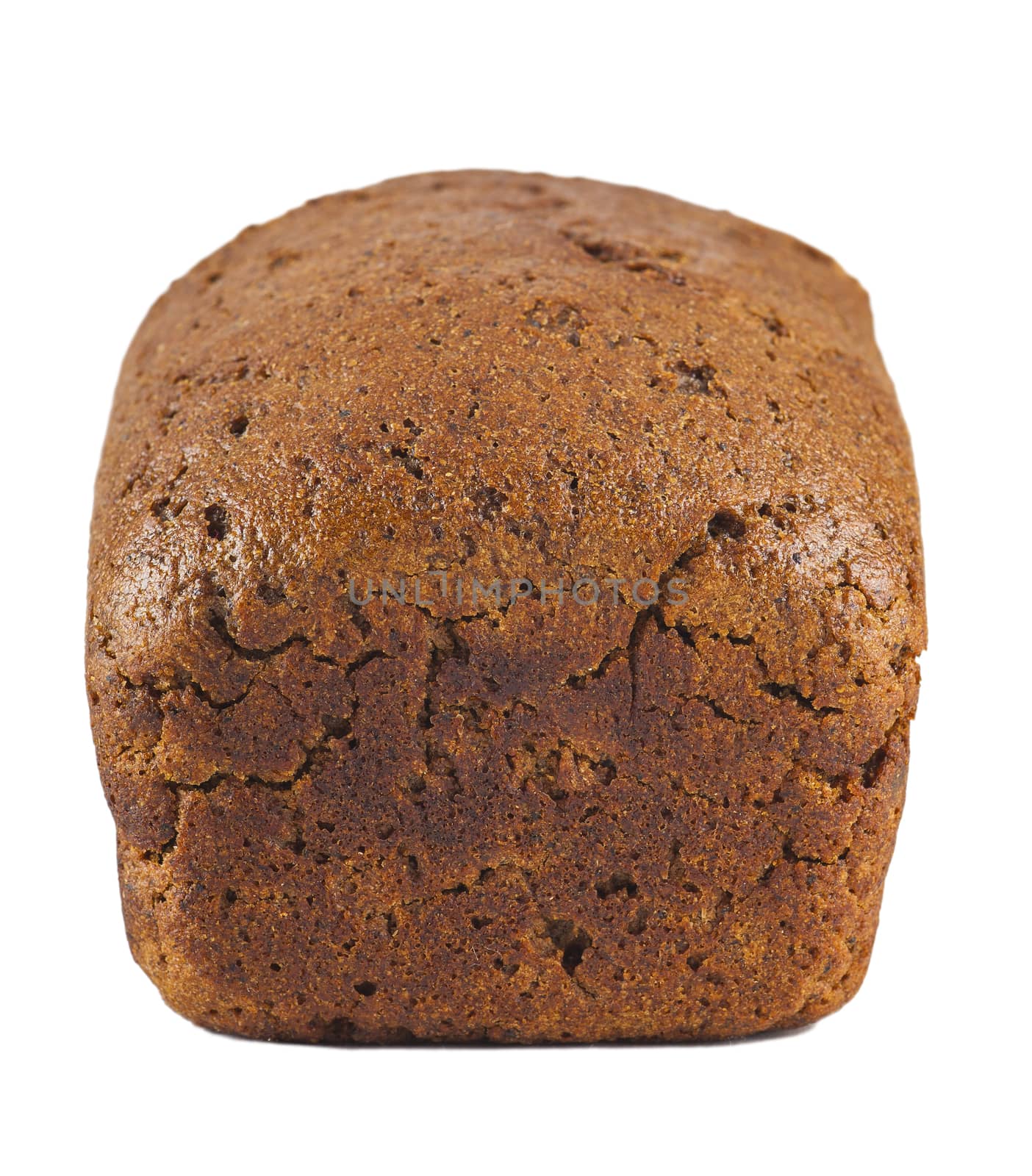  brown bread isolated on a white background