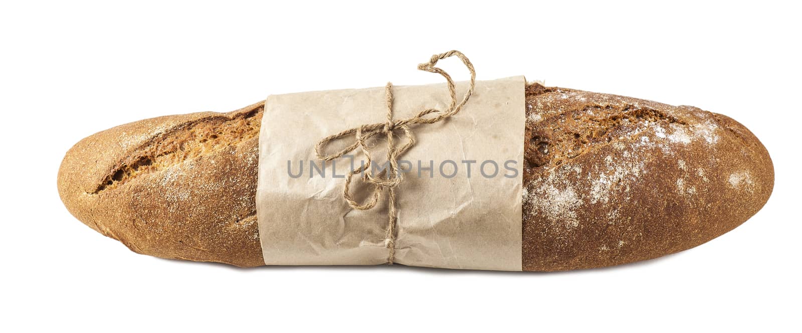 black long loaf on a white background isolated