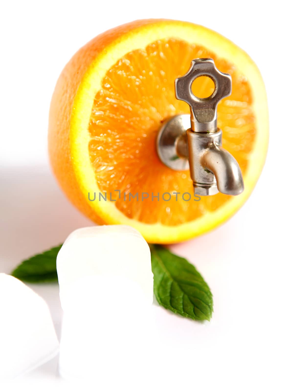 orange background with a tap creativity