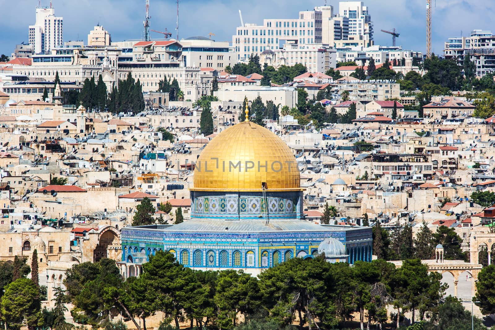 Al-Aqsa panorama city of Jerusalem. 20 september 2014 Jerusalem.