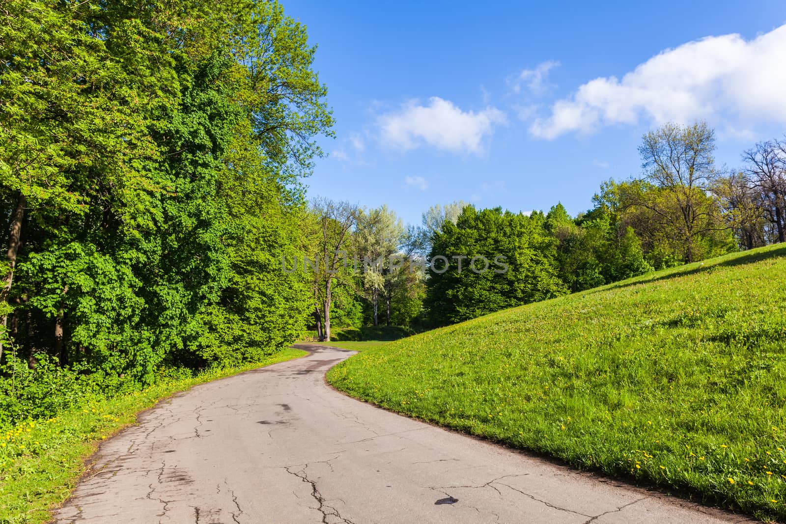 spring landscape Sophia Park in Uman, Ukraine