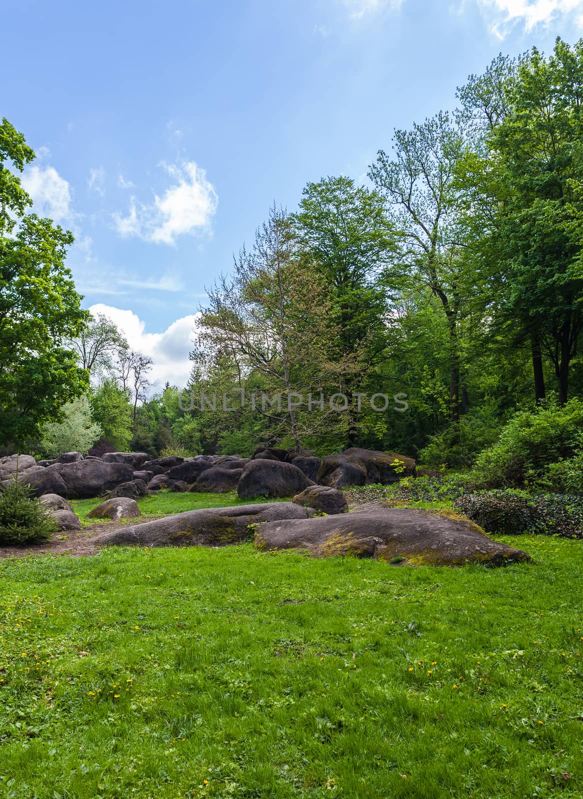 rocky boulders in the Sophia park Uman