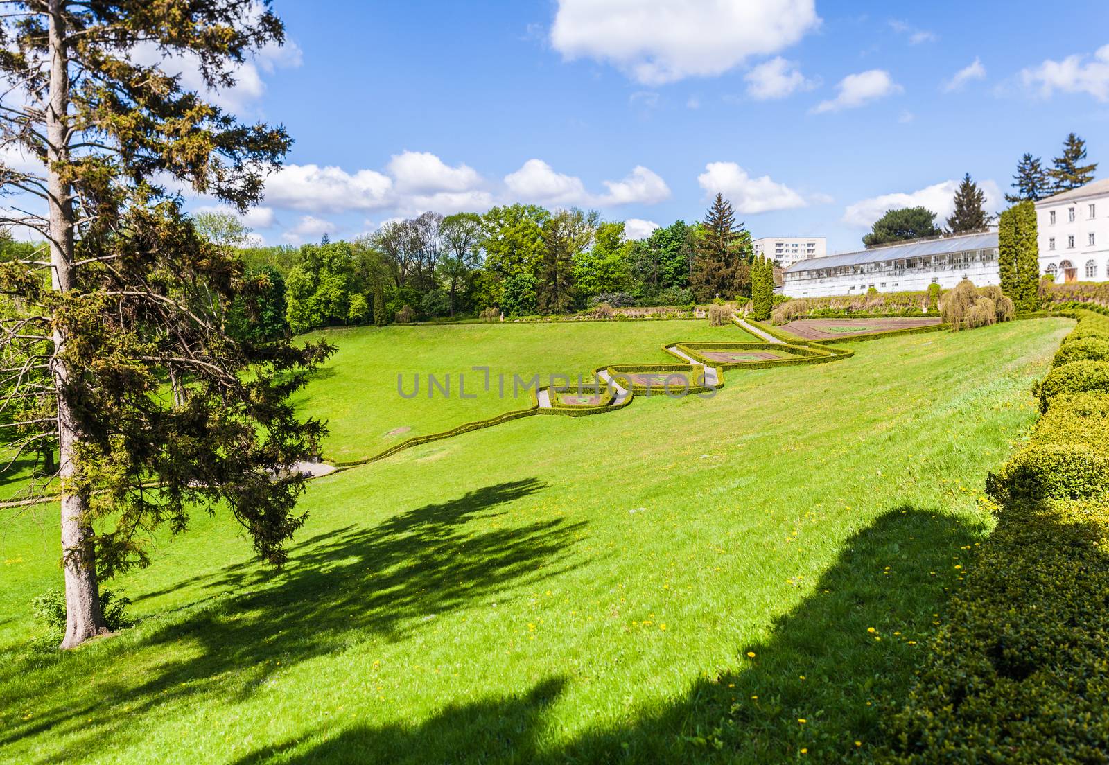 landscape of the garden composition in park