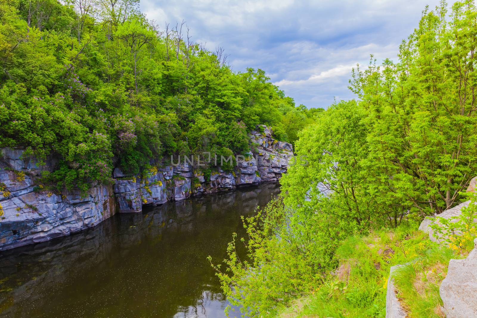canyon with a river view from the heights
