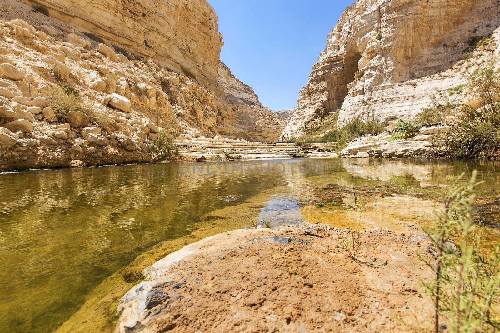 natural source at the bottom of a deep ravine