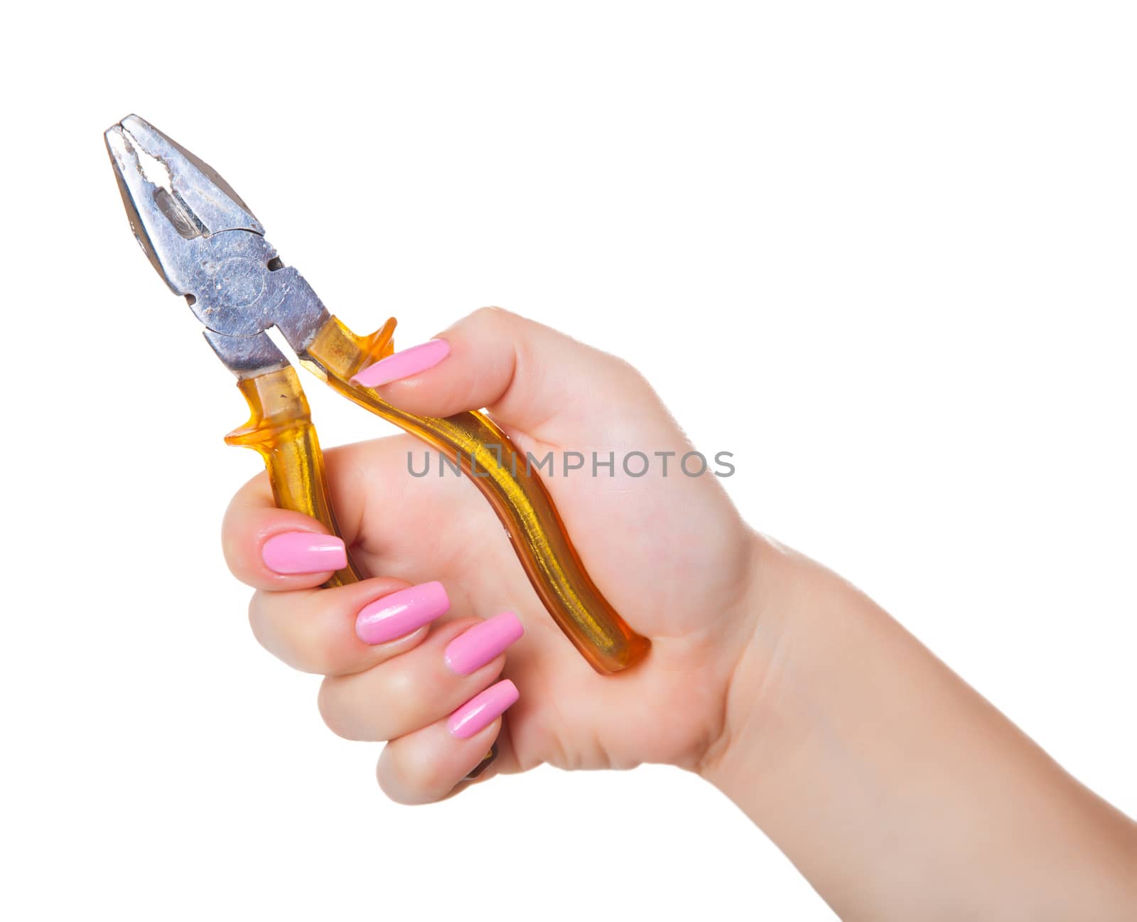 combination pliers, isolated white background