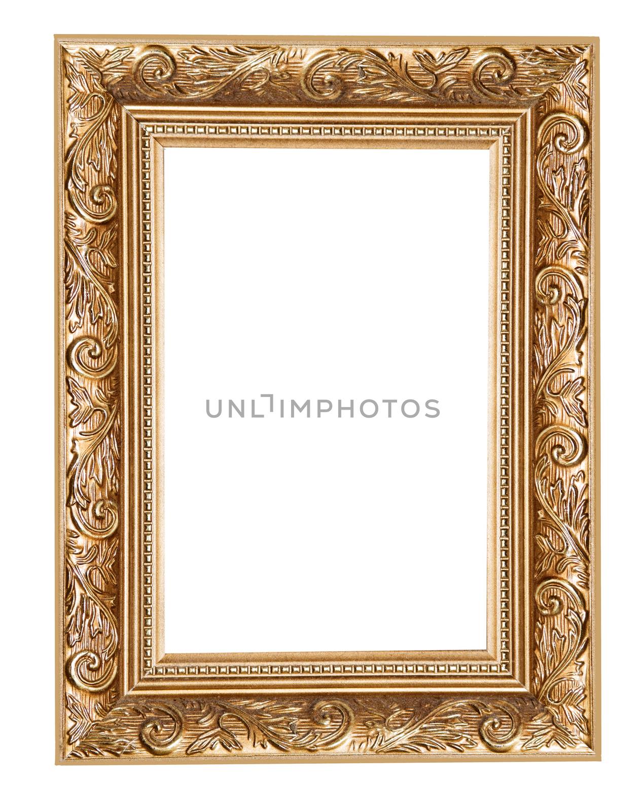 carved frame isolated on white background