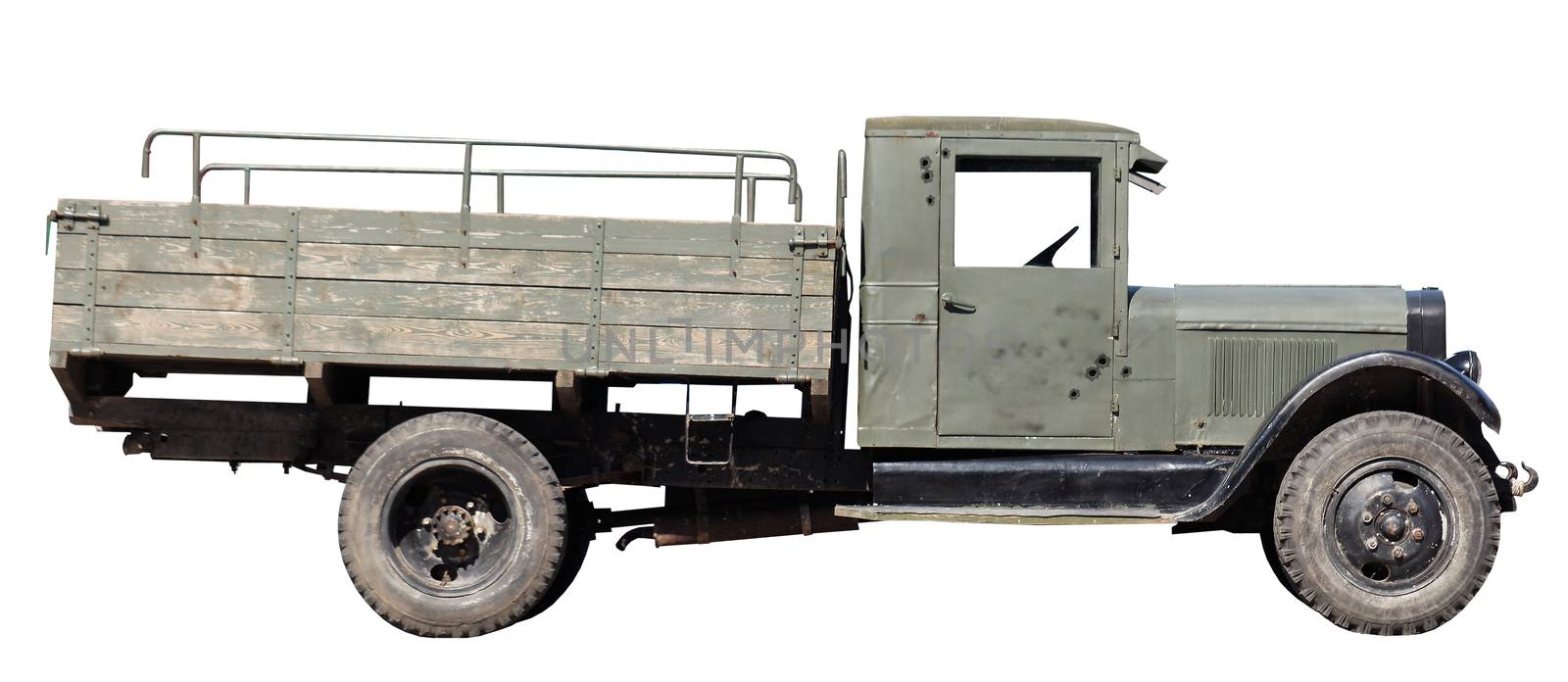 retro military car to transport the wounded