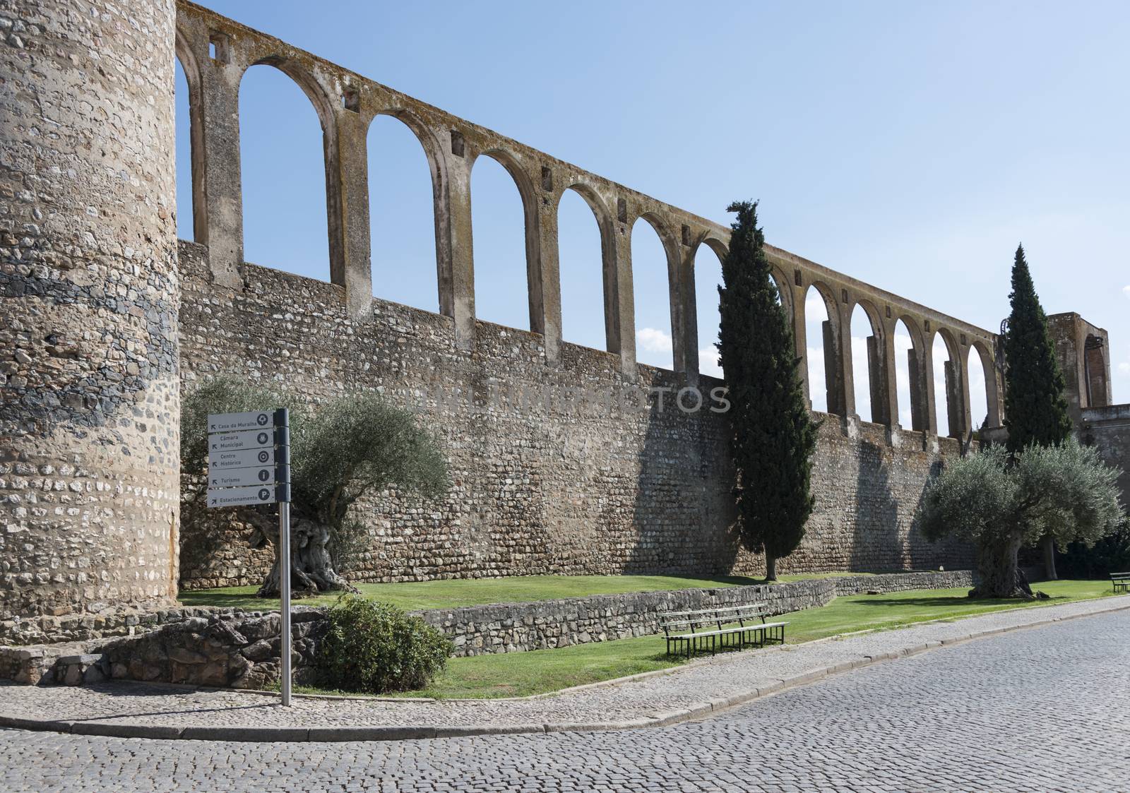 Silver Water Aqueduct in evora portugal, this is 500 years old