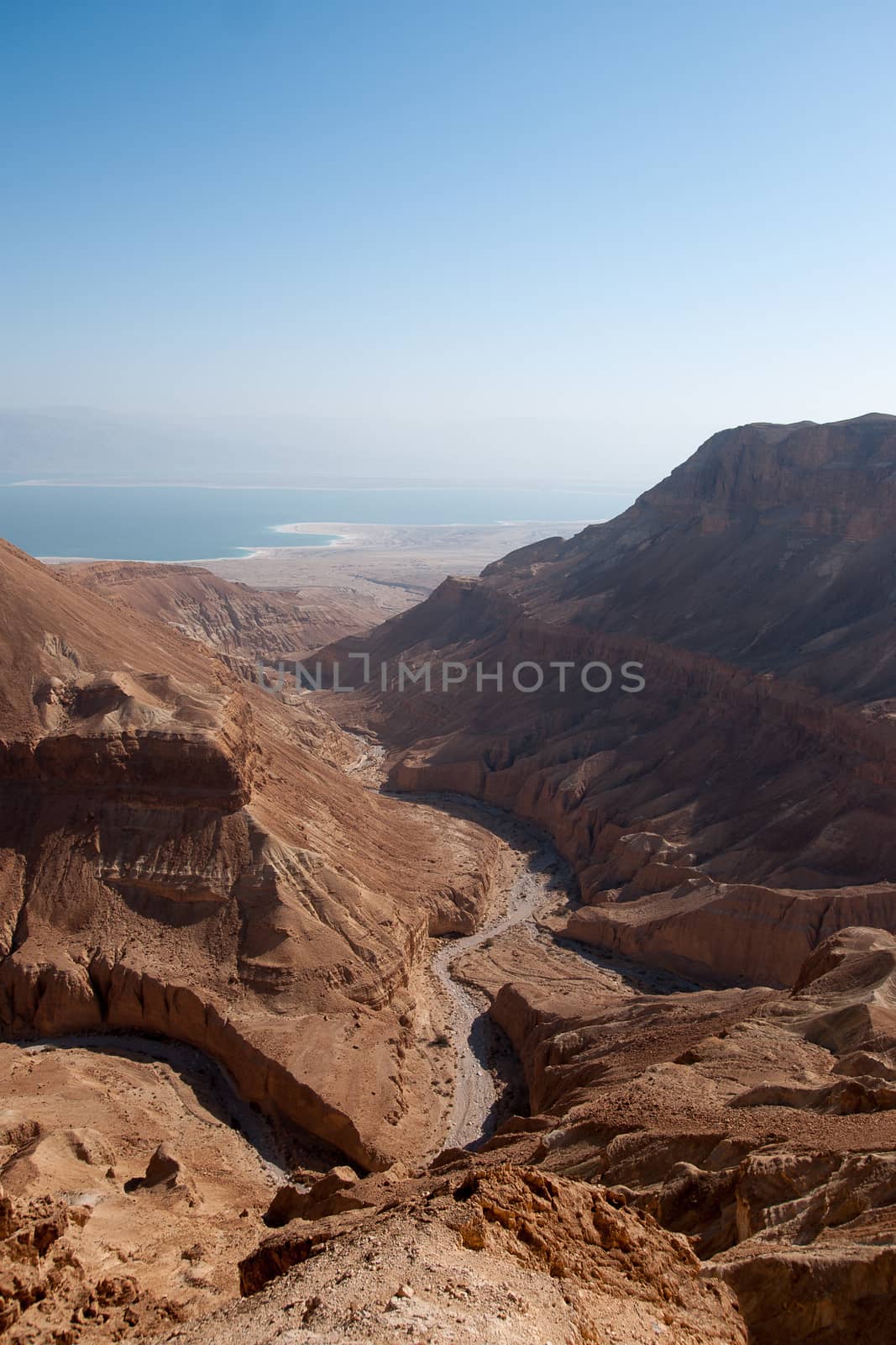 Desert Canyon in Israel Dead Sea travel attraction for tourists