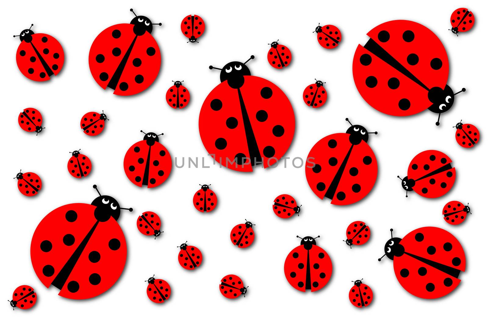 Many Ladybugs Shadows by hlehnerer