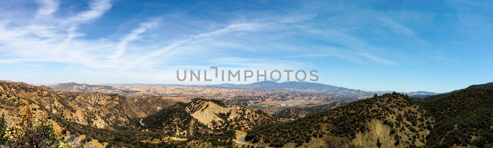 Panorama shot of the Los Padres National Forest