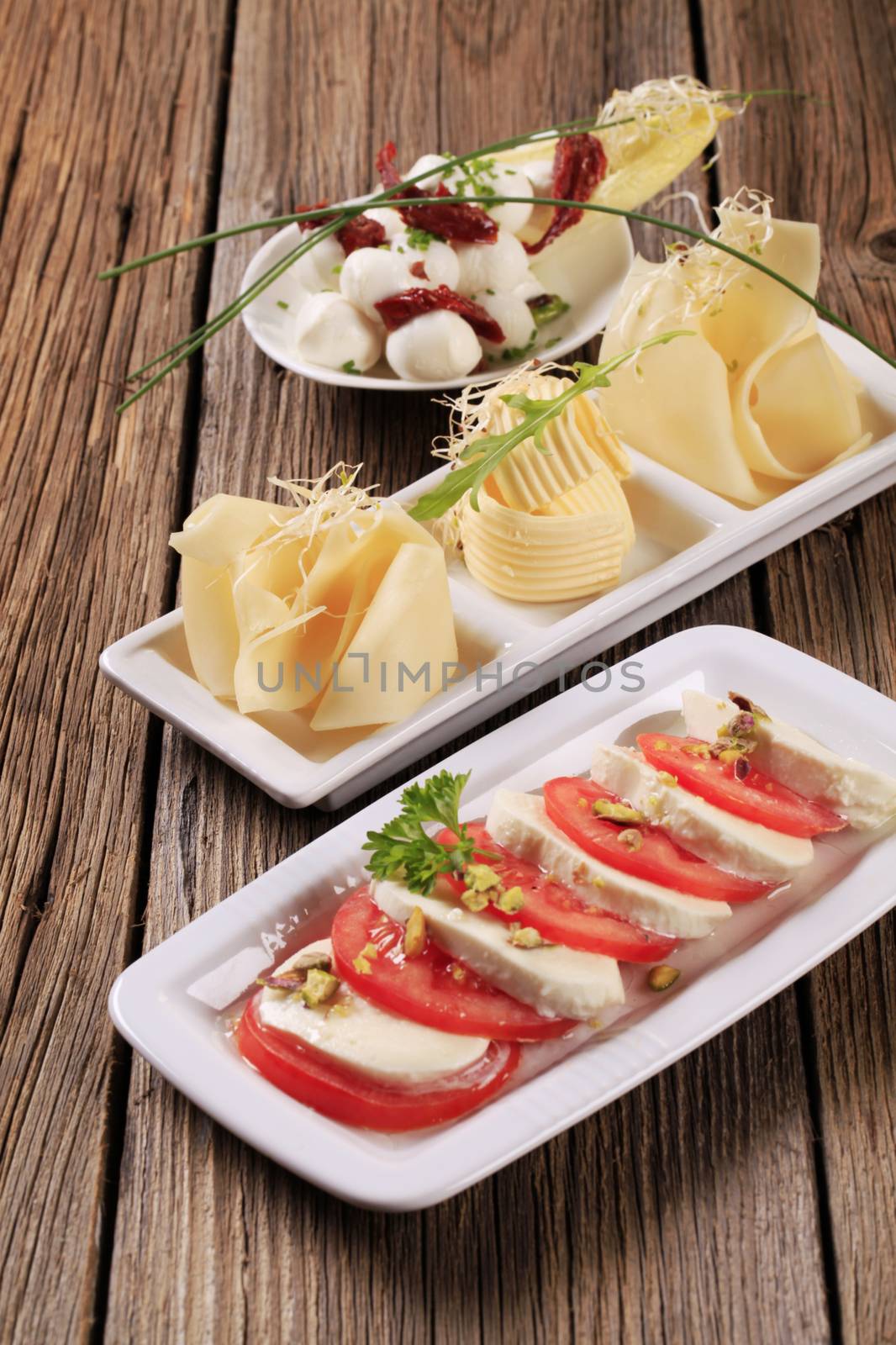 Variety of cheese appetizers - still life