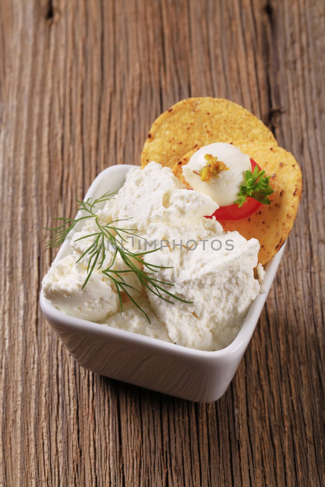 Appetizer - Fresh cheese and corn chips