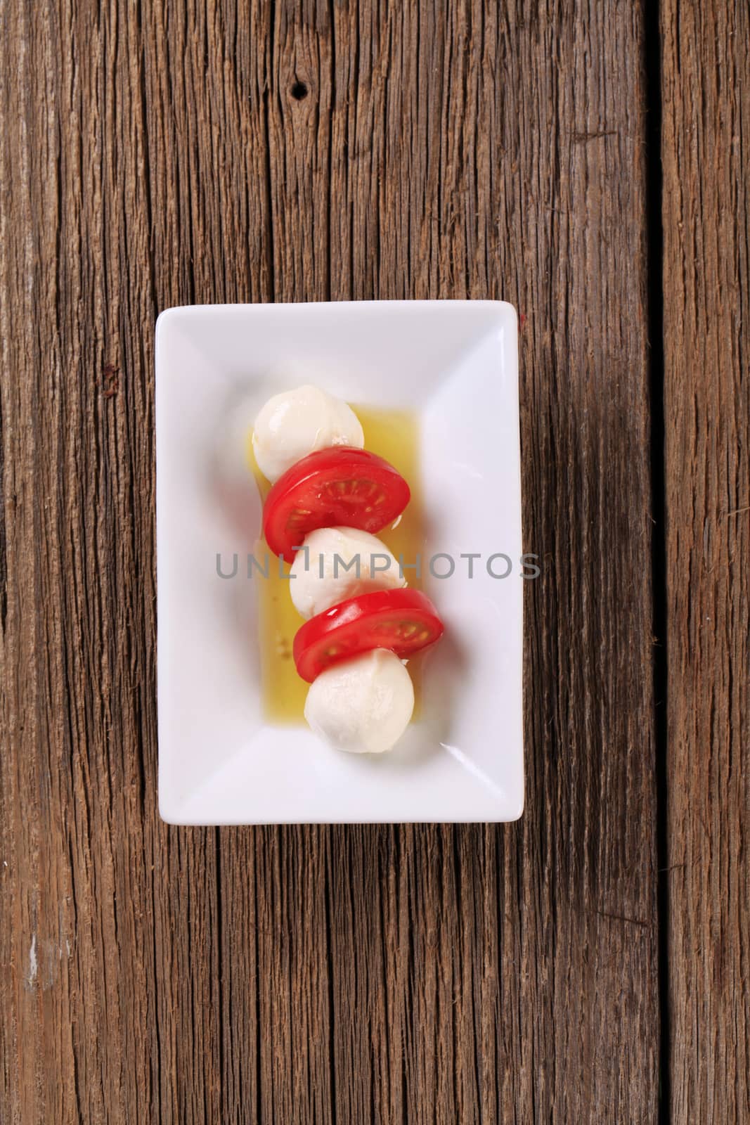 Mozzarella cheese and tomato by Digifoodstock