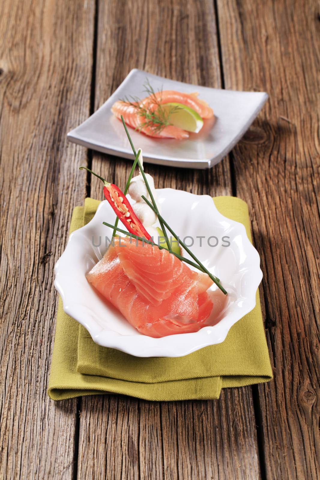 Salmon appetizers by Digifoodstock
