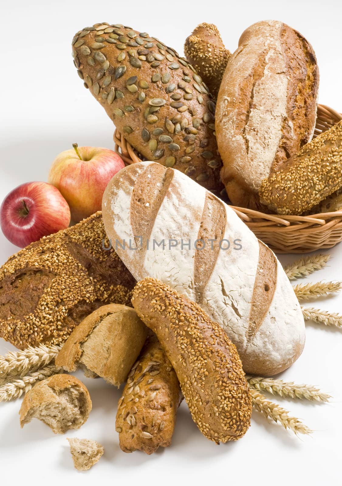Variety of brown bread by Digifoodstock