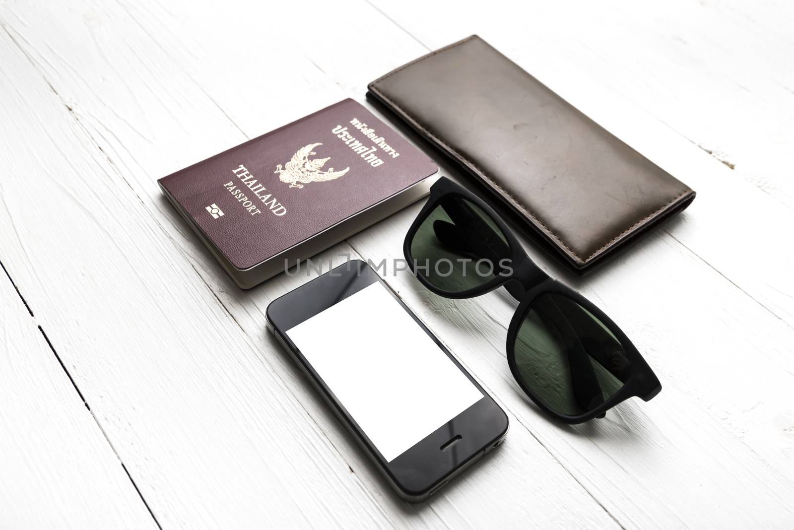 travel gadget over white table