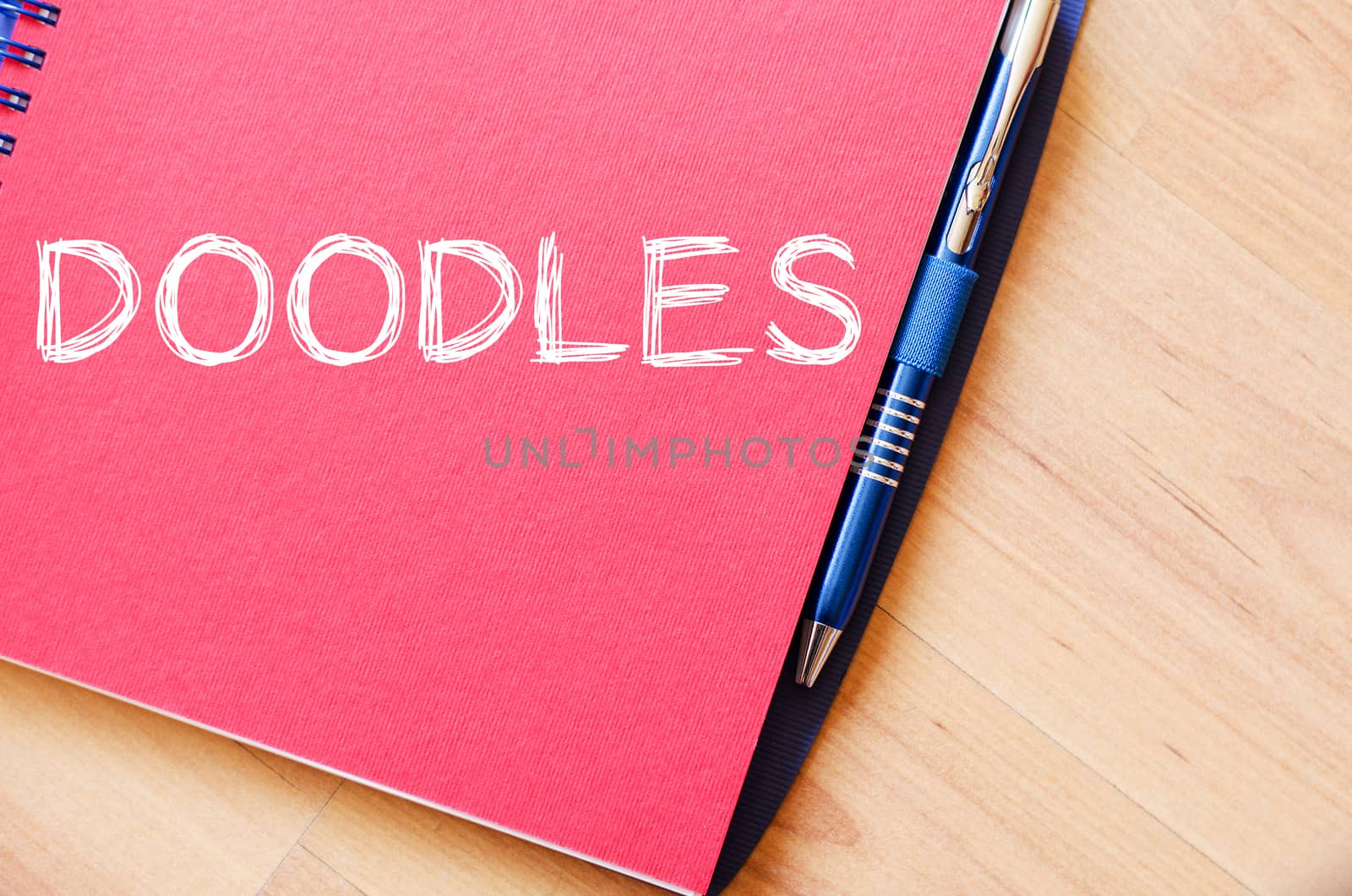 Doodles text concept write on notebook