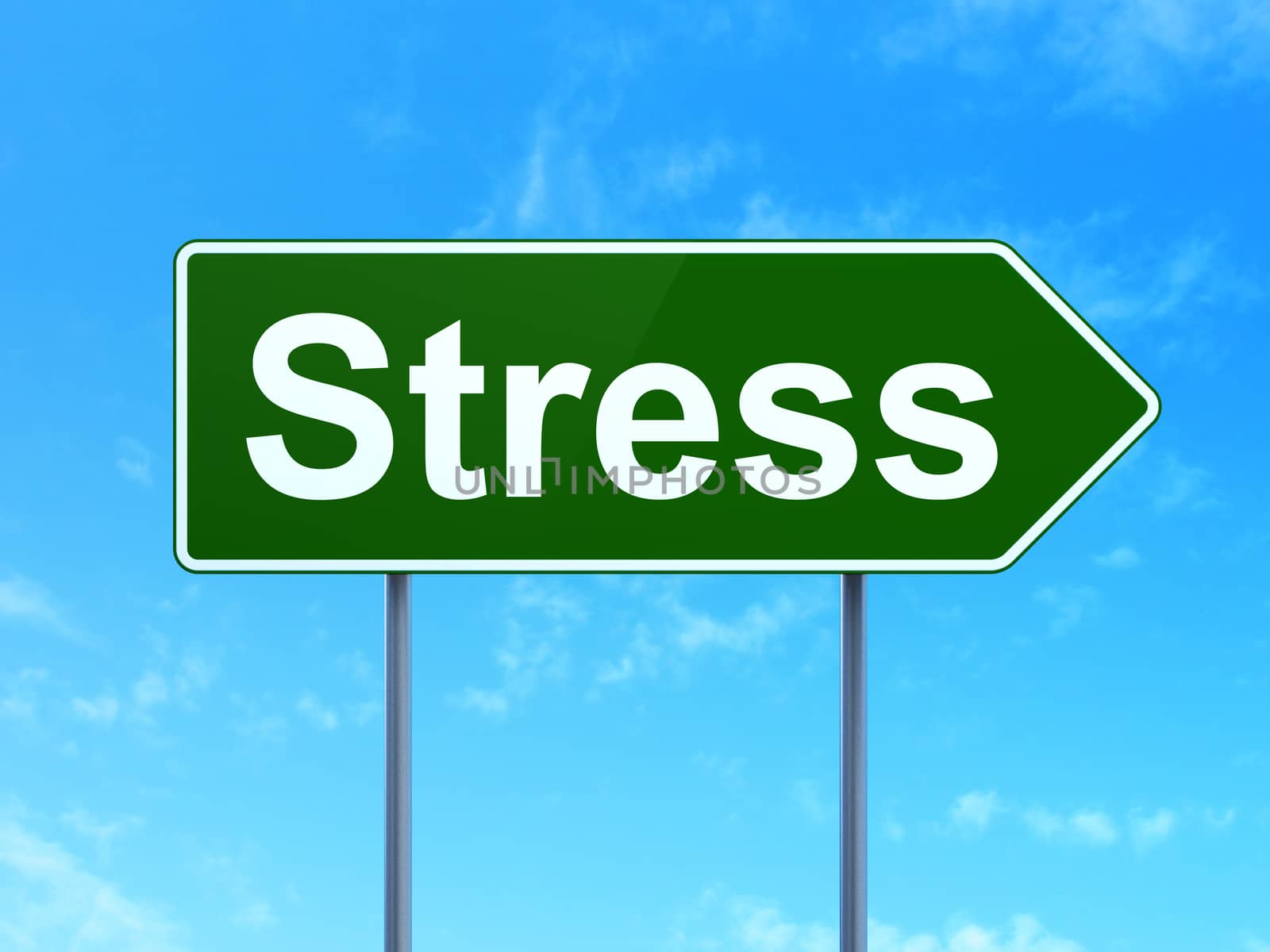 Medicine concept: Stress on road sign background by maxkabakov