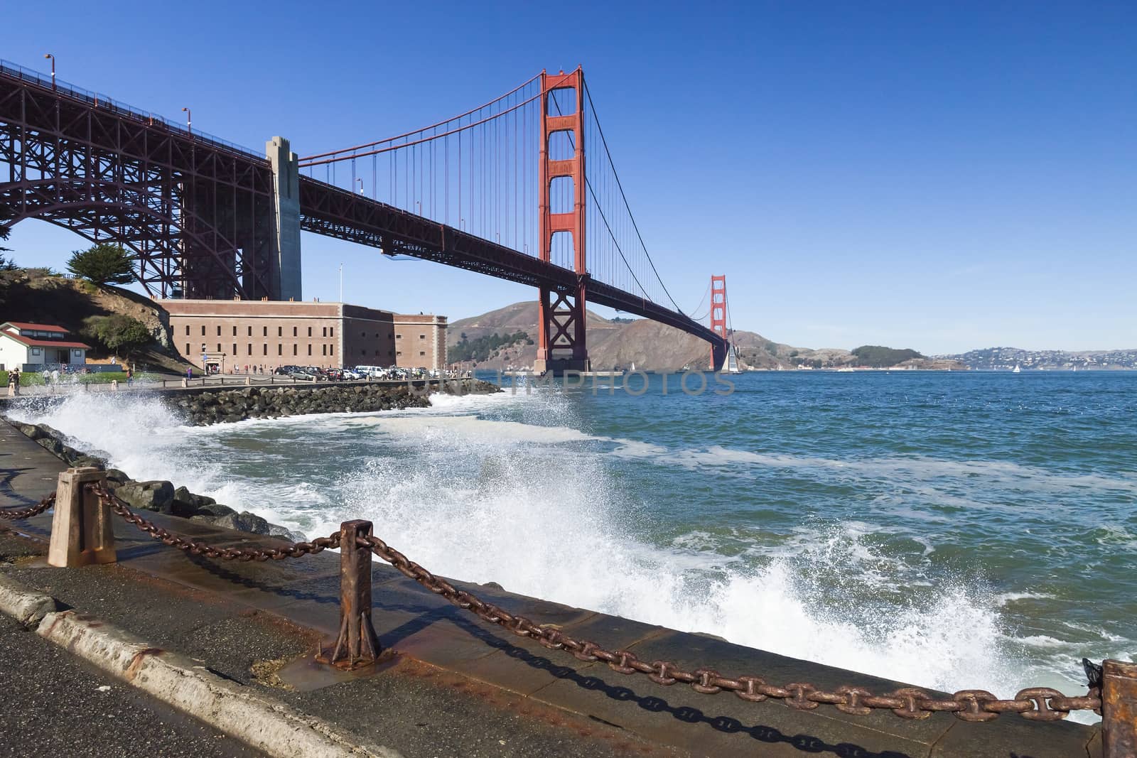 The Golden Gate Bridge in San Francisco bay