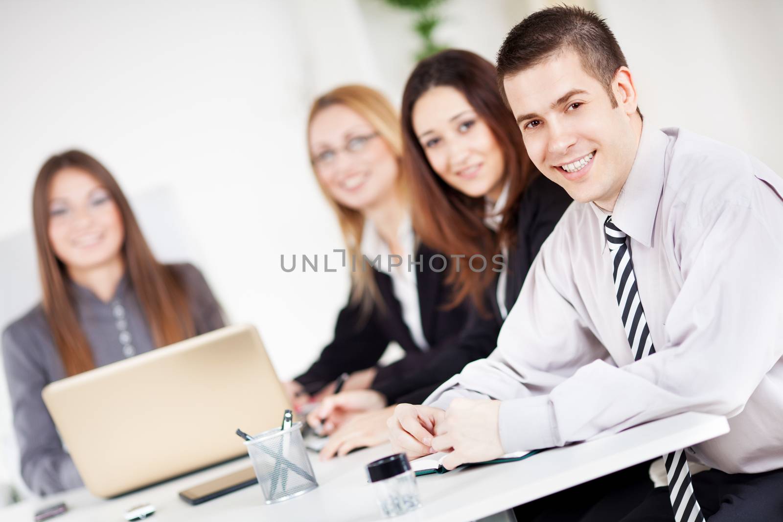 Happy Businessman in the office, Looking at camera.