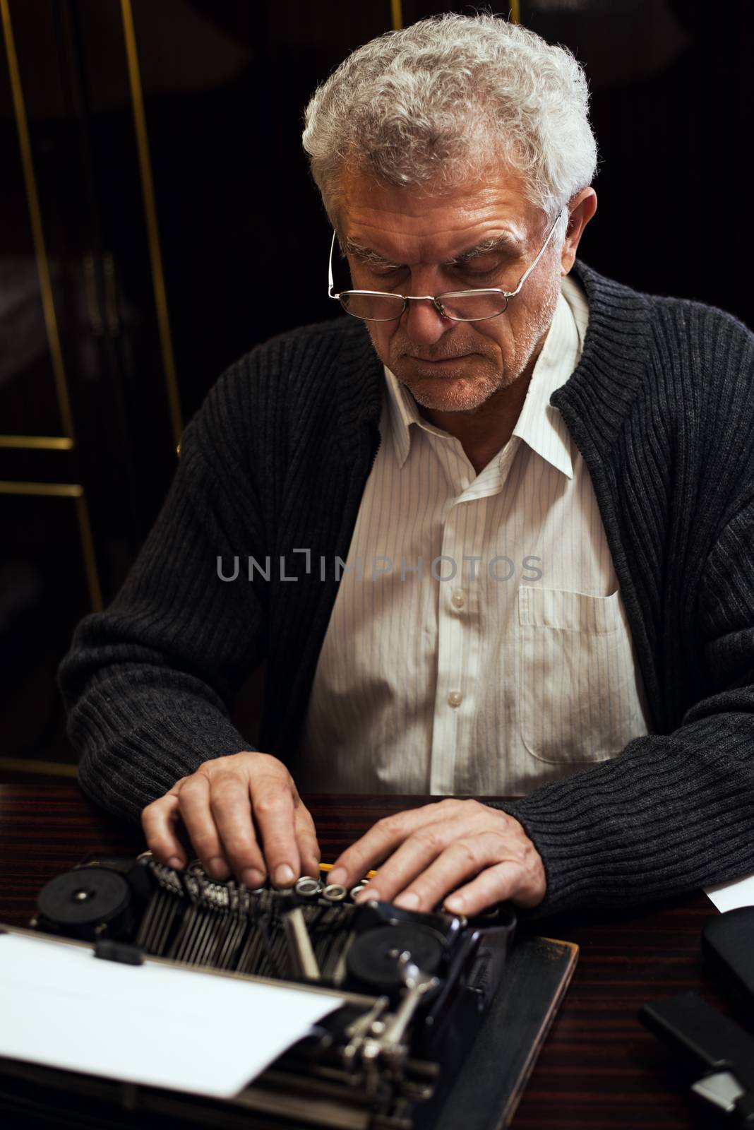 Retro Senior Man writer by MilanMarkovic78
