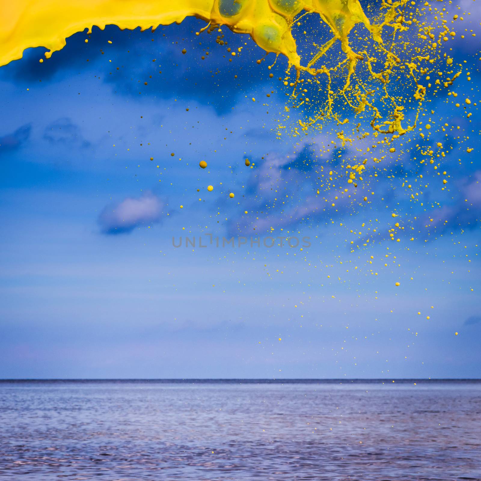 Yellow water splash by styf22