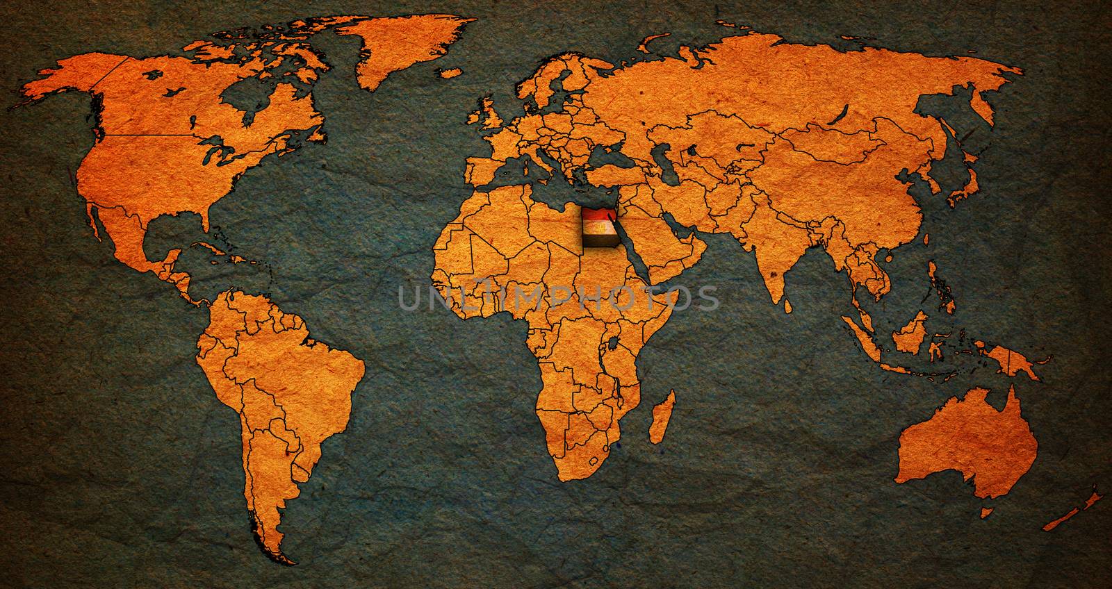 egypt territory on actual world map by michal812