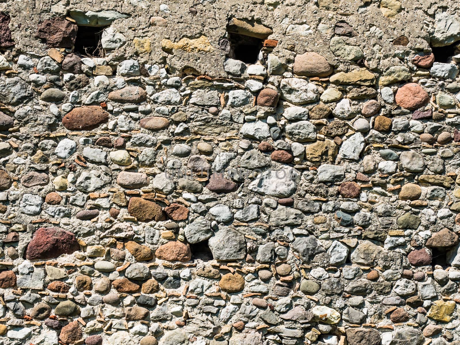 colored wall made of stone and brick by Isaac74