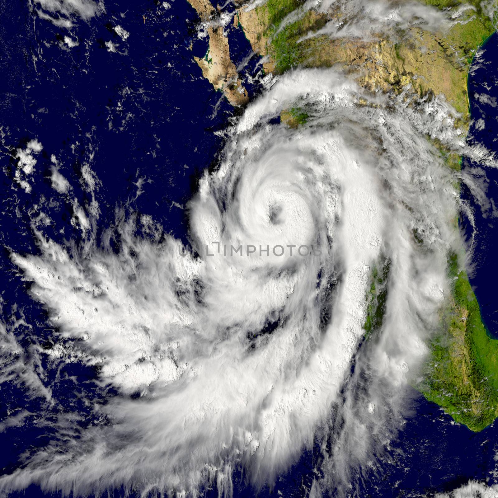 Illustration of hurricane Patricia over the Pacific. Elements of this image furnished by NASA