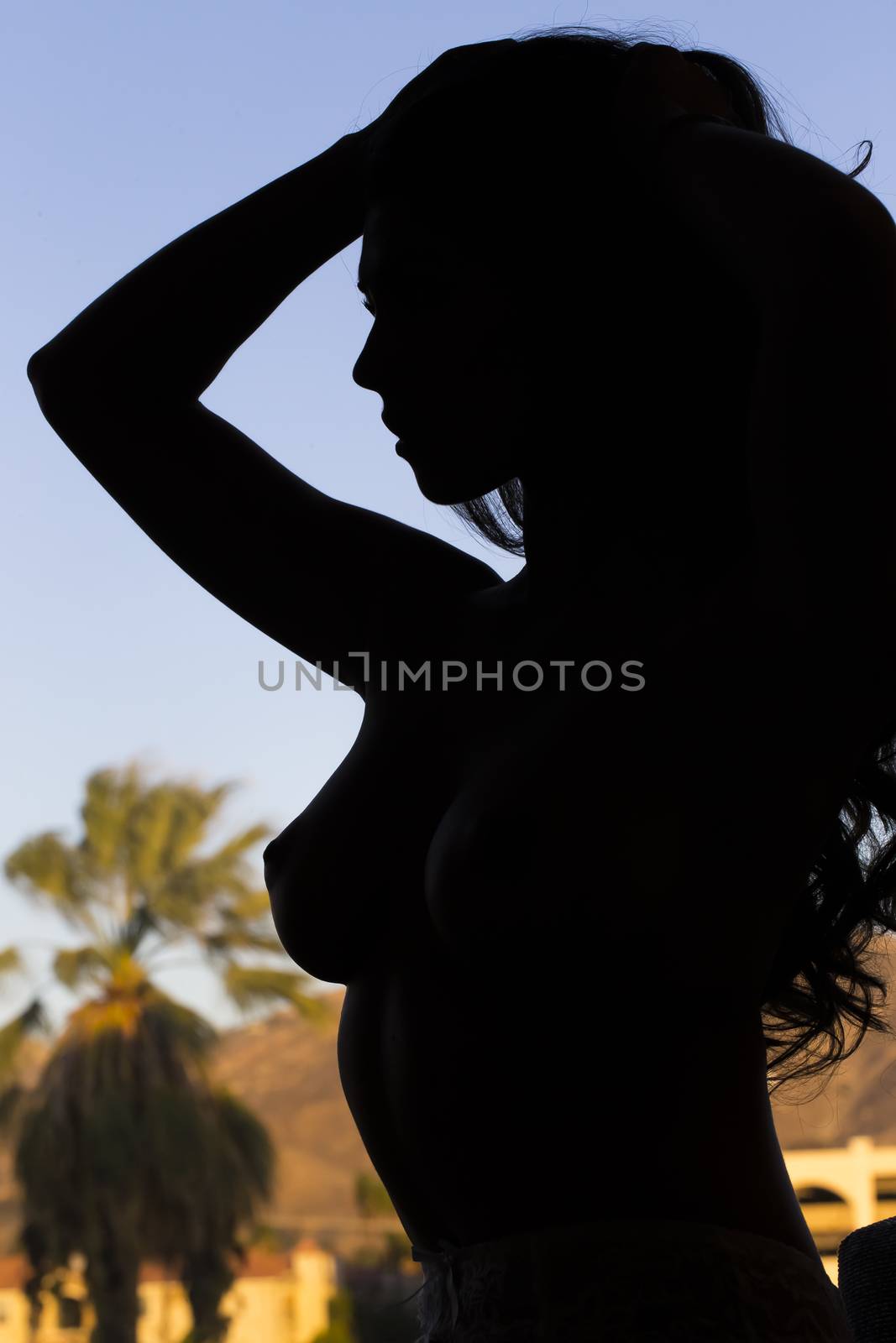 Young Silhouette Model at Home by actionsports