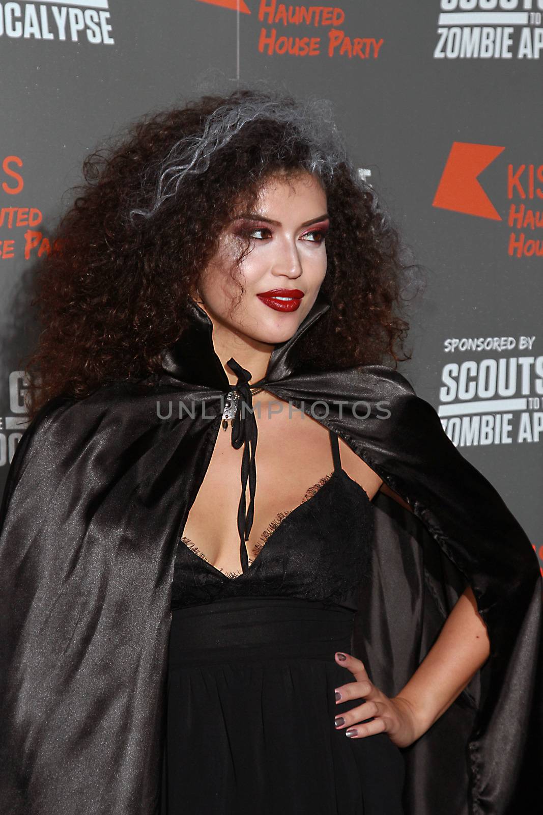 ENGLAND, London: Karen Harding attended the Kiss FM Haunted House Party in London on October 29, 2015. Costumes ranging from the Rock band KISS to the devil were on display as various stars walked the red carpet at the party which featured musical performances by Rita Ora, Jason Derulo and band Little Mix.