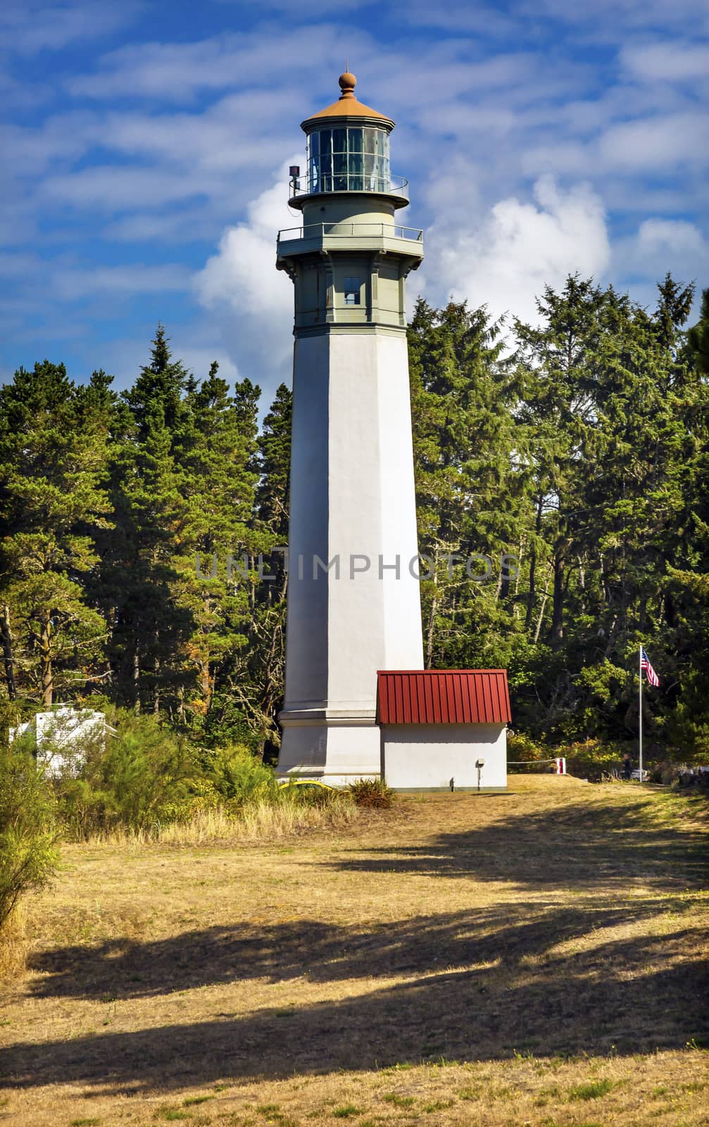 Grays Harbor Lighthouse Maritime Museum Westport Puget Sound Washington State Pacific Northwest.  Tallest lighthouse in Washington.  Finished 1898.