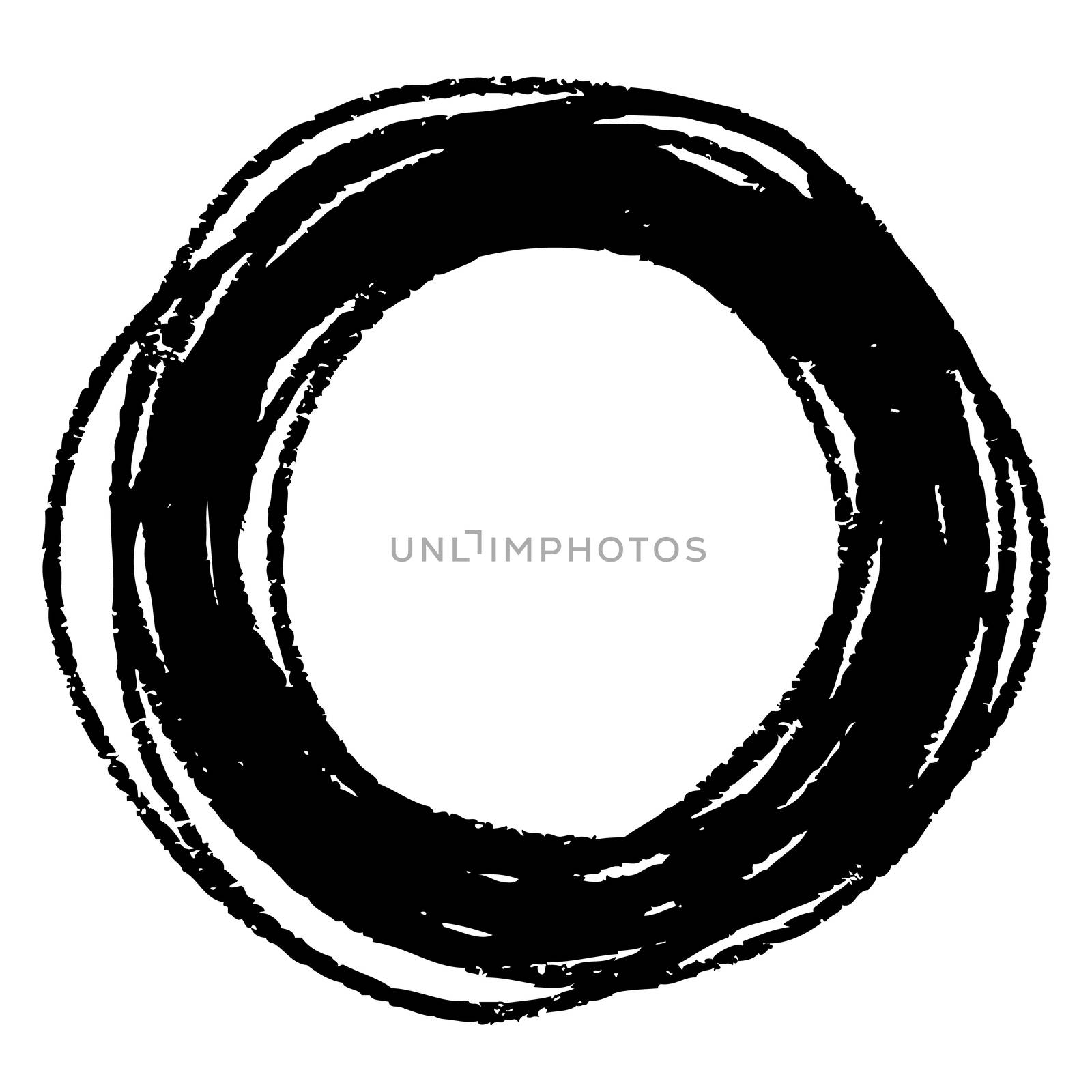 abstract circle hand drawn vector use for background