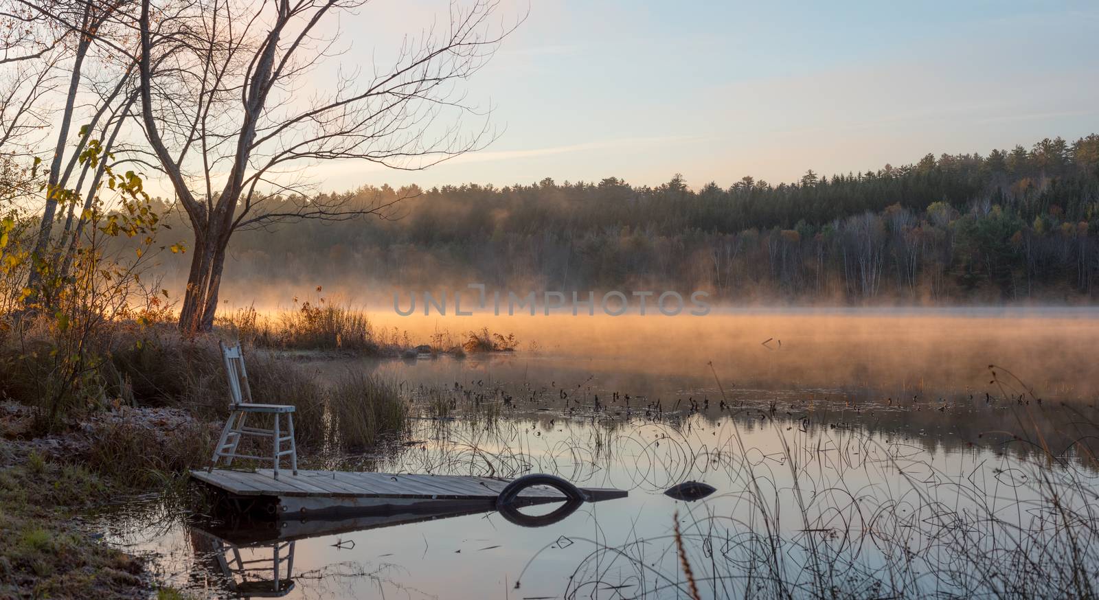 Take a seat.  October morning on a Lake in Northern Canada. by valleyboi63