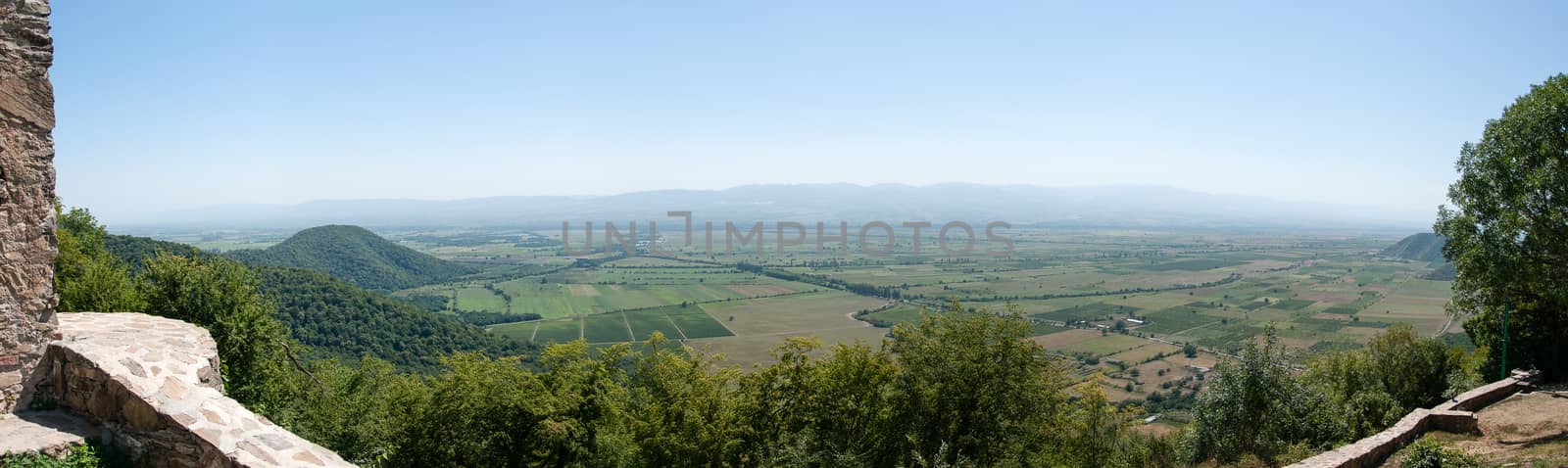 Alazani valley in Georgia panorama by javax